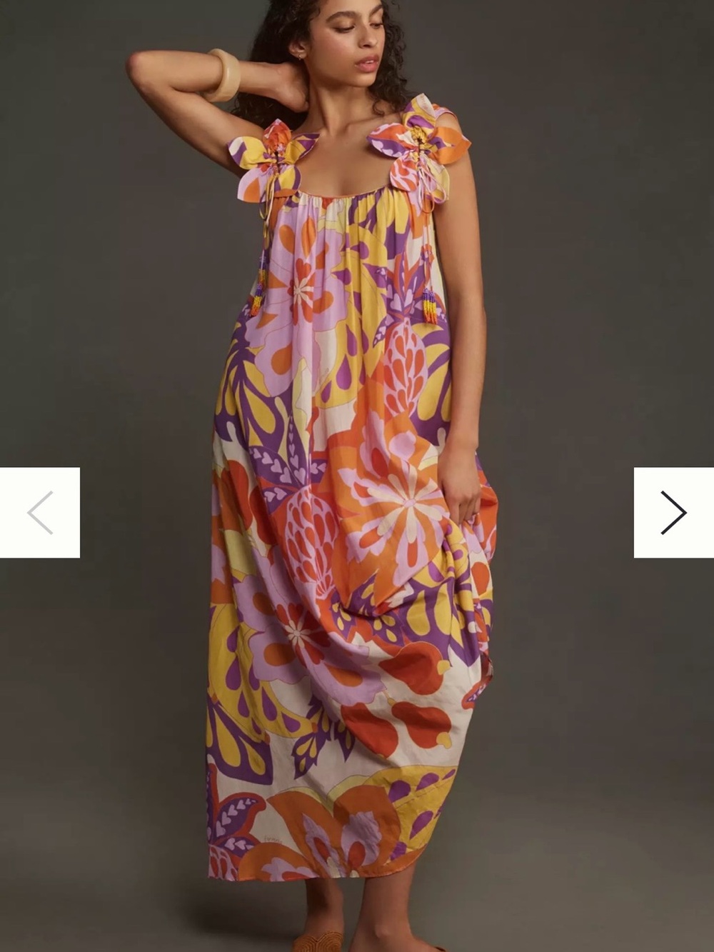 Farm Rio Lee Floral Sleeveless Maxi Dress